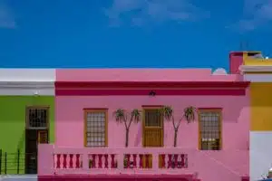Bo Kaap Township in Cape Town, colorful house in Cape Town South Africa